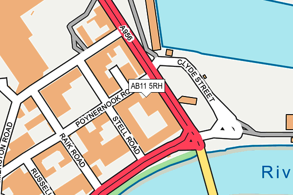 AB11 5RH map - OS OpenMap – Local (Ordnance Survey)