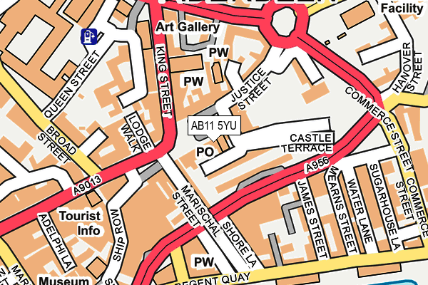 AB11 5YU map - OS OpenMap – Local (Ordnance Survey)