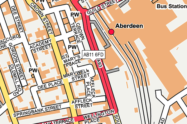 AB11 6FD map - OS OpenMap – Local (Ordnance Survey)