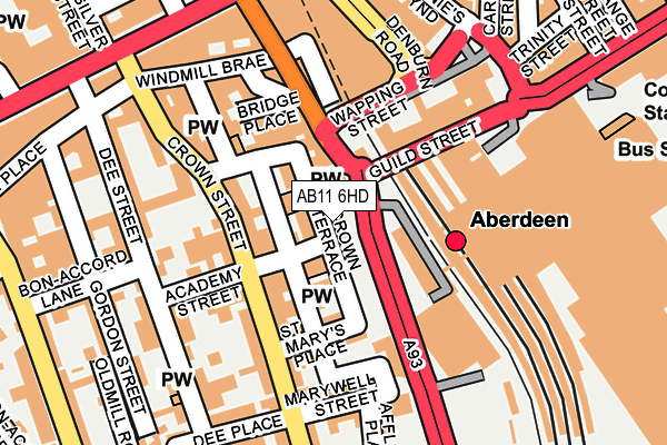 AB11 6HD map - OS OpenMap – Local (Ordnance Survey)