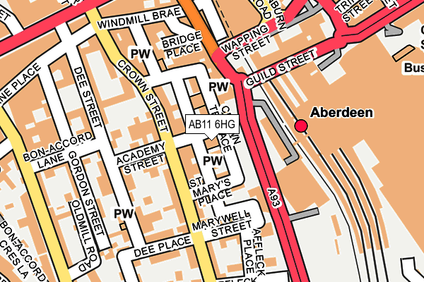 AB11 6HG map - OS OpenMap – Local (Ordnance Survey)