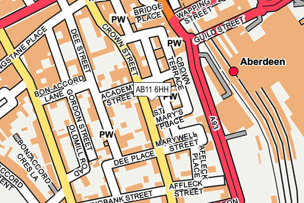 AB11 6HH map - OS OpenMap – Local (Ordnance Survey)