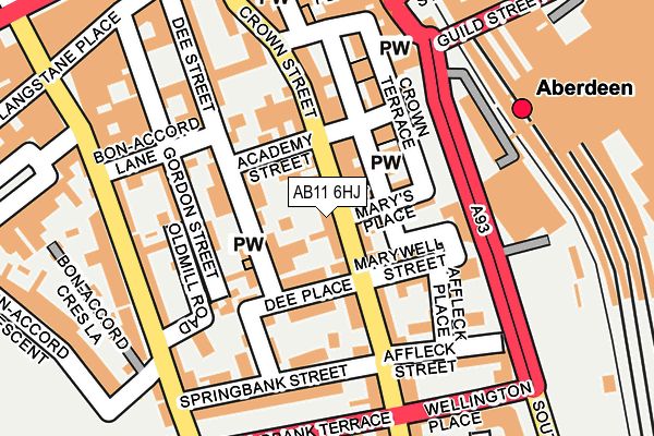AB11 6HJ map - OS OpenMap – Local (Ordnance Survey)