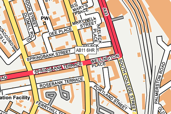 AB11 6HR map - OS OpenMap – Local (Ordnance Survey)