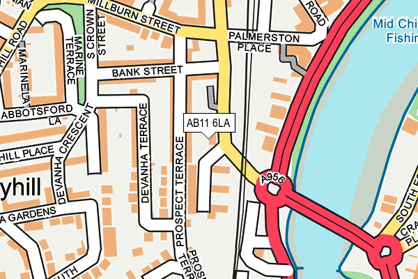 AB11 6LA map - OS OpenMap – Local (Ordnance Survey)