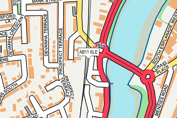 AB11 6LE map - OS OpenMap – Local (Ordnance Survey)