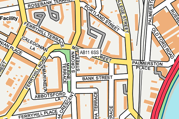 AB11 6SS map - OS OpenMap – Local (Ordnance Survey)