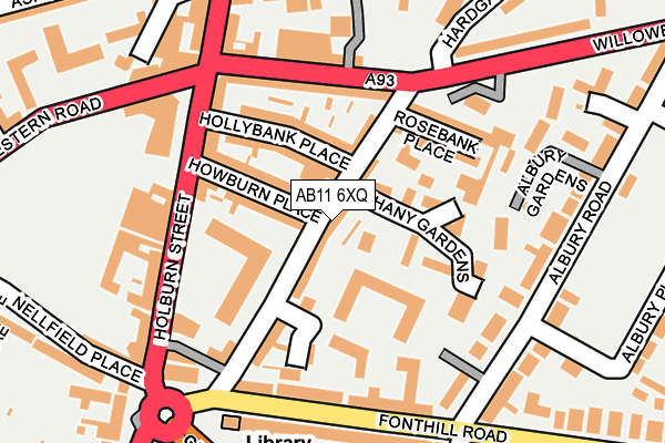 AB11 6XQ map - OS OpenMap – Local (Ordnance Survey)