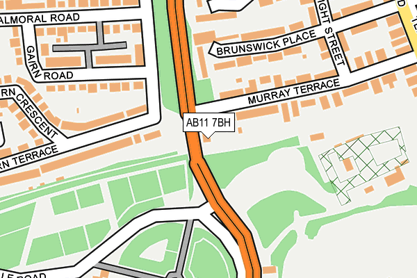 AB11 7BH map - OS OpenMap – Local (Ordnance Survey)