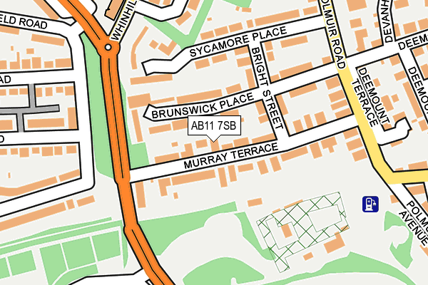 AB11 7SB map - OS OpenMap – Local (Ordnance Survey)
