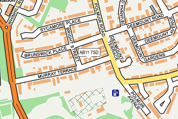 AB11 7SD map - OS OpenMap – Local (Ordnance Survey)