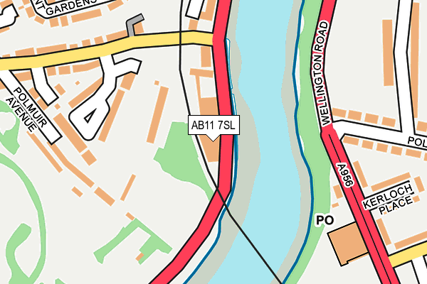 AB11 7SL map - OS OpenMap – Local (Ordnance Survey)