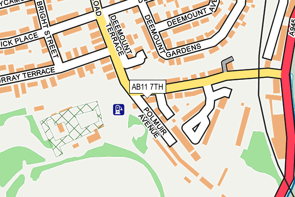AB11 7TH map - OS OpenMap – Local (Ordnance Survey)