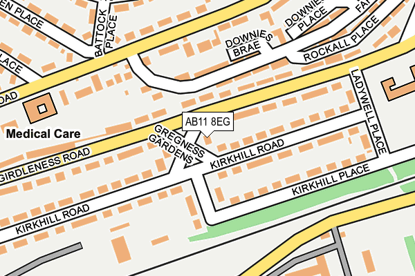 AB11 8EG map - OS OpenMap – Local (Ordnance Survey)