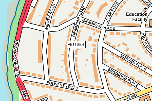 AB11 8EH map - OS OpenMap – Local (Ordnance Survey)