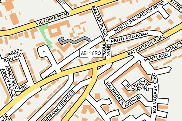 AB11 8RQ map - OS OpenMap – Local (Ordnance Survey)