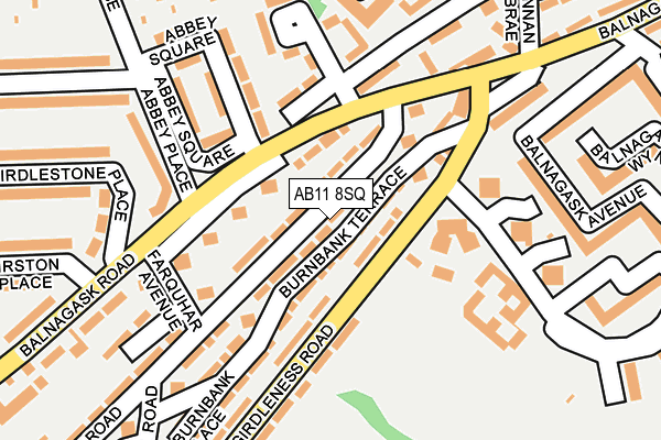 AB11 8SQ map - OS OpenMap – Local (Ordnance Survey)