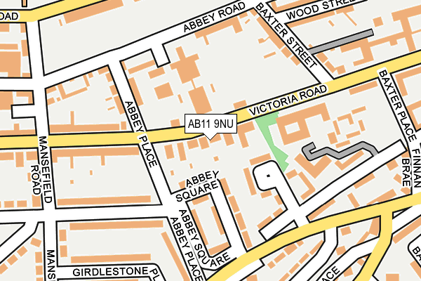 AB11 9NU map - OS OpenMap – Local (Ordnance Survey)