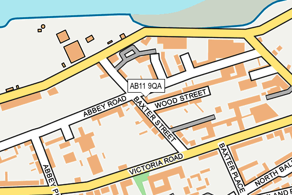 AB11 9QA map - OS OpenMap – Local (Ordnance Survey)