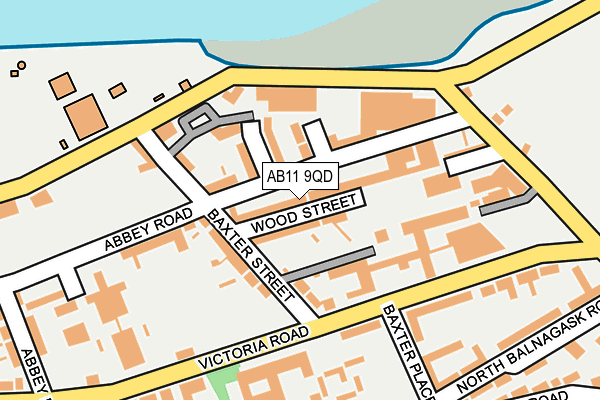 AB11 9QD map - OS OpenMap – Local (Ordnance Survey)