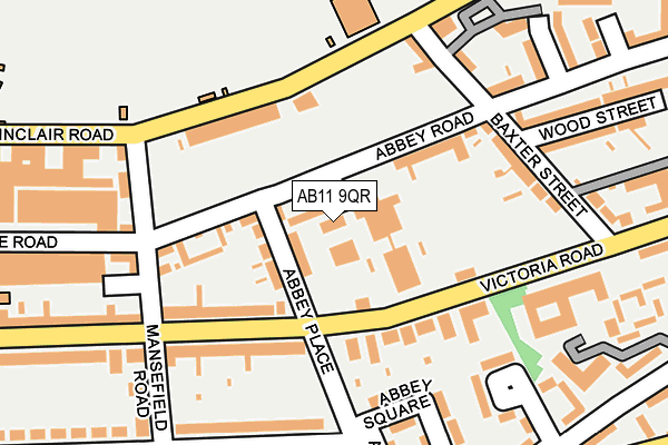 AB11 9QR map - OS OpenMap – Local (Ordnance Survey)