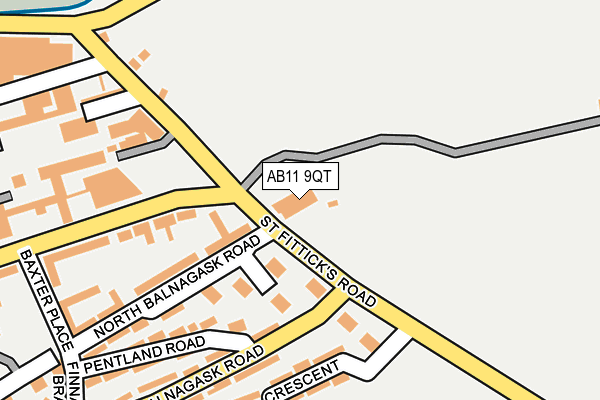 AB11 9QT map - OS OpenMap – Local (Ordnance Survey)