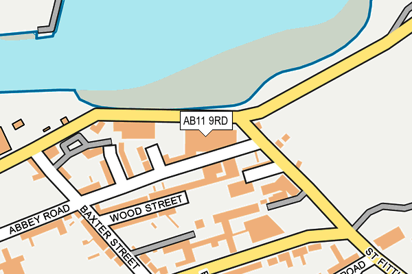AB11 9RD map - OS OpenMap – Local (Ordnance Survey)