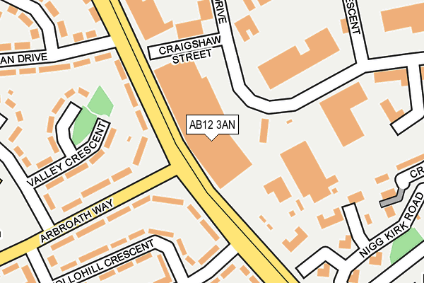 AB12 3AN map - OS OpenMap – Local (Ordnance Survey)