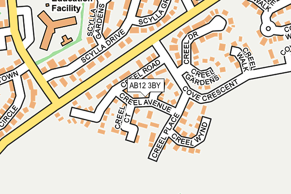 AB12 3BY map - OS OpenMap – Local (Ordnance Survey)