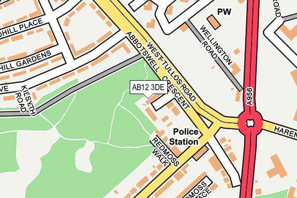 AB12 3DE map - OS OpenMap – Local (Ordnance Survey)