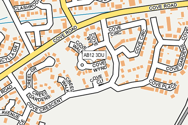 AB12 3DU map - OS OpenMap – Local (Ordnance Survey)