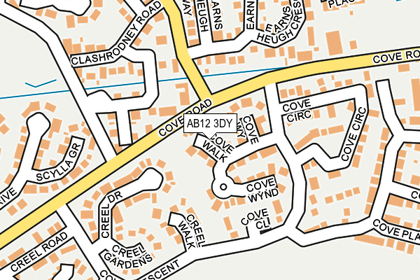 AB12 3DY map - OS OpenMap – Local (Ordnance Survey)