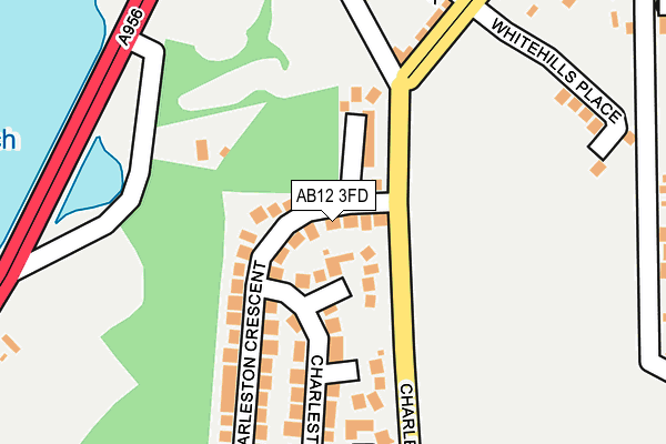 AB12 3FD map - OS OpenMap – Local (Ordnance Survey)