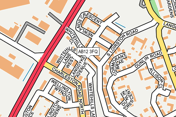AB12 3FQ map - OS OpenMap – Local (Ordnance Survey)