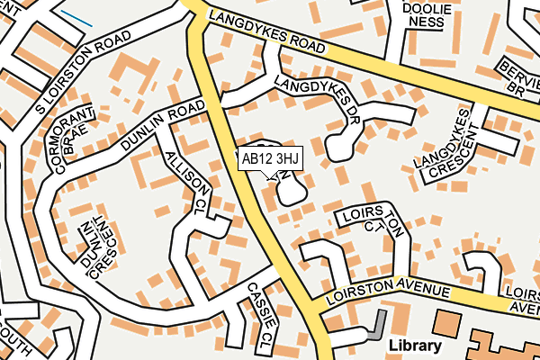 AB12 3HJ map - OS OpenMap – Local (Ordnance Survey)
