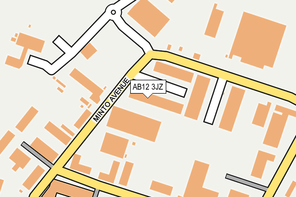 AB12 3JZ map - OS OpenMap – Local (Ordnance Survey)