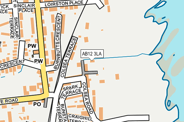AB12 3LA map - OS OpenMap – Local (Ordnance Survey)