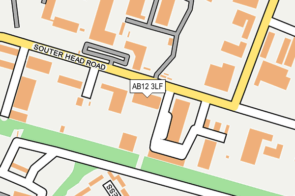 AB12 3LF map - OS OpenMap – Local (Ordnance Survey)
