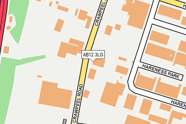 AB12 3LG map - OS OpenMap – Local (Ordnance Survey)