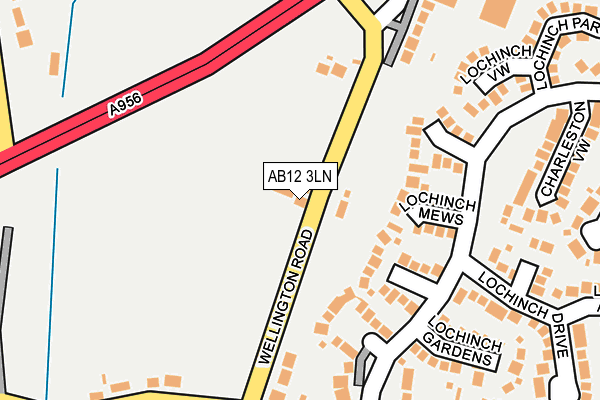 AB12 3LN map - OS OpenMap – Local (Ordnance Survey)