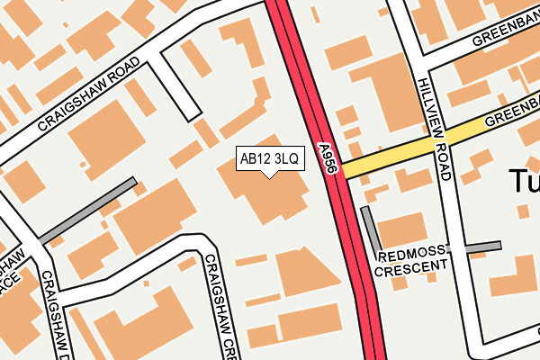 AB12 3LQ map - OS OpenMap – Local (Ordnance Survey)