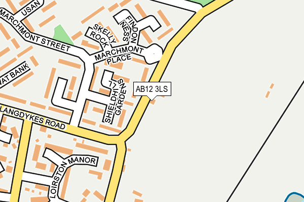 AB12 3LS map - OS OpenMap – Local (Ordnance Survey)