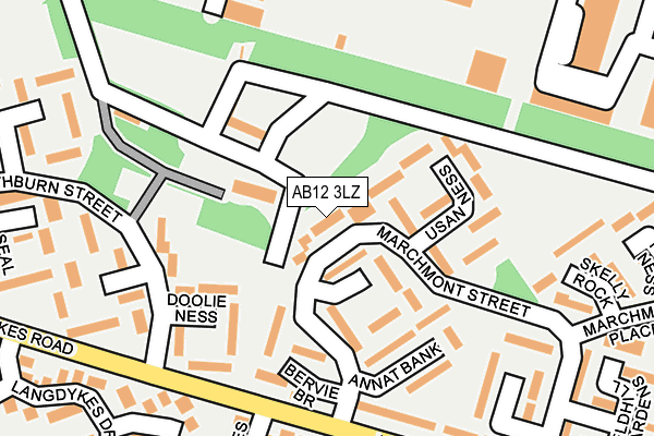 AB12 3LZ map - OS OpenMap – Local (Ordnance Survey)