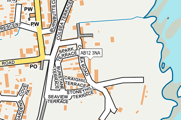 AB12 3NA map - OS OpenMap – Local (Ordnance Survey)