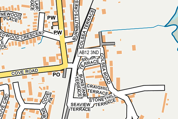 AB12 3ND map - OS OpenMap – Local (Ordnance Survey)