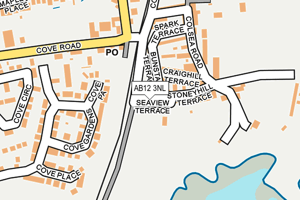 AB12 3NL map - OS OpenMap – Local (Ordnance Survey)