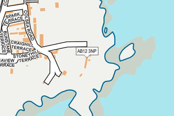 AB12 3NP map - OS OpenMap – Local (Ordnance Survey)