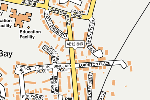 AB12 3NR map - OS OpenMap – Local (Ordnance Survey)