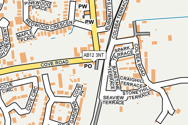 AB12 3NT map - OS OpenMap – Local (Ordnance Survey)