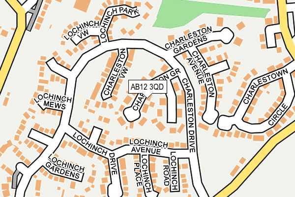 AB12 3QD map - OS OpenMap – Local (Ordnance Survey)